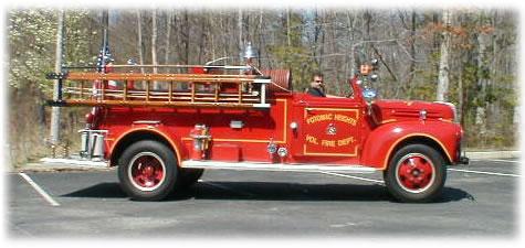Engine 72: 1942 Ford/American LaFrance. This Pumper was bought by the Department from the Hillside VFD. ALF Registered No. F-1975. 